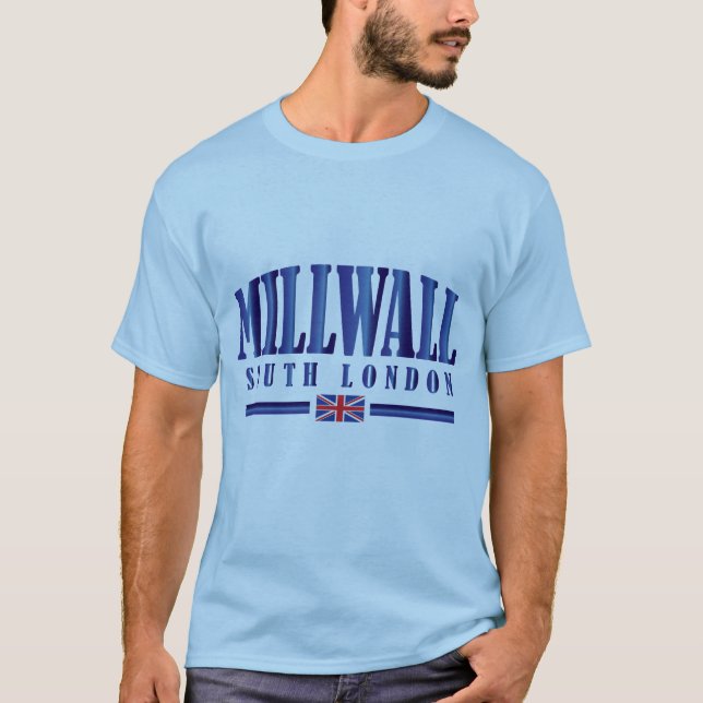 Millwall södra London, GB Tee Shirt (Framsida)