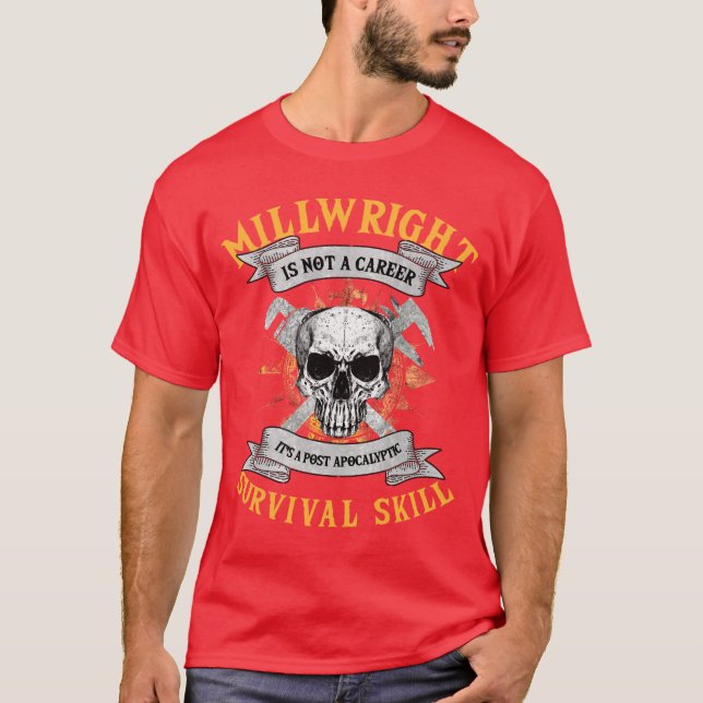 Millwright Image On Back Of Clothing boy girl funn T Shirt (Framsida)