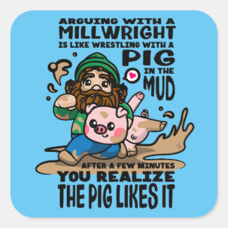 Millwright Sticker Fyrkantigt Klistermärke