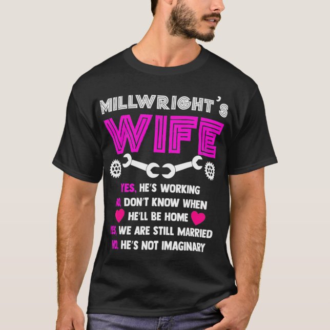 Millwright Wife   Life of Millwrights Wife T  T Shirt (Framsida)