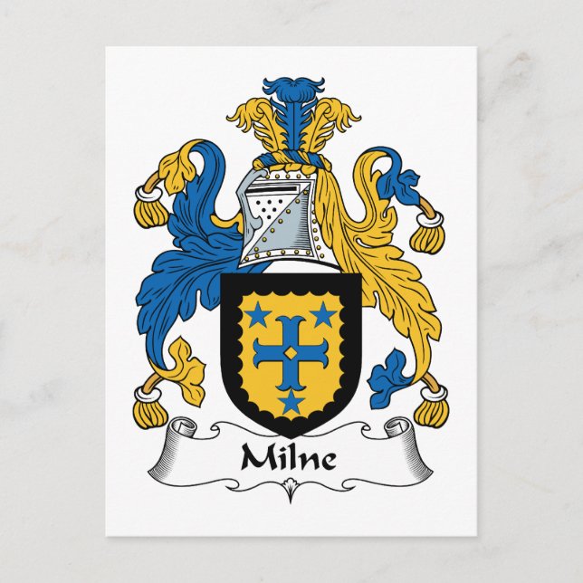 Milne Family Crest Vykort (Framsida)
