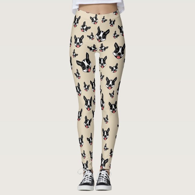 Milo Bostonterriern Leggings (Framsida)