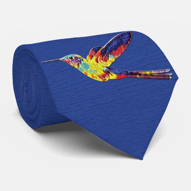 Milo Dale Bird  Kollektion - Milo Hummingbird Blå Slips (Rullad)