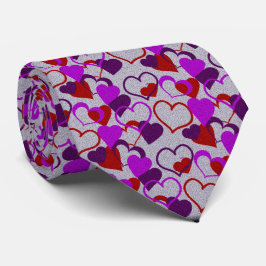 Milo Dale Hearts och Grått Manar Necktie Slips