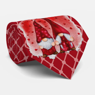 Milo Dale Red and Rosa Gnome Couple Manar Necktie Slips