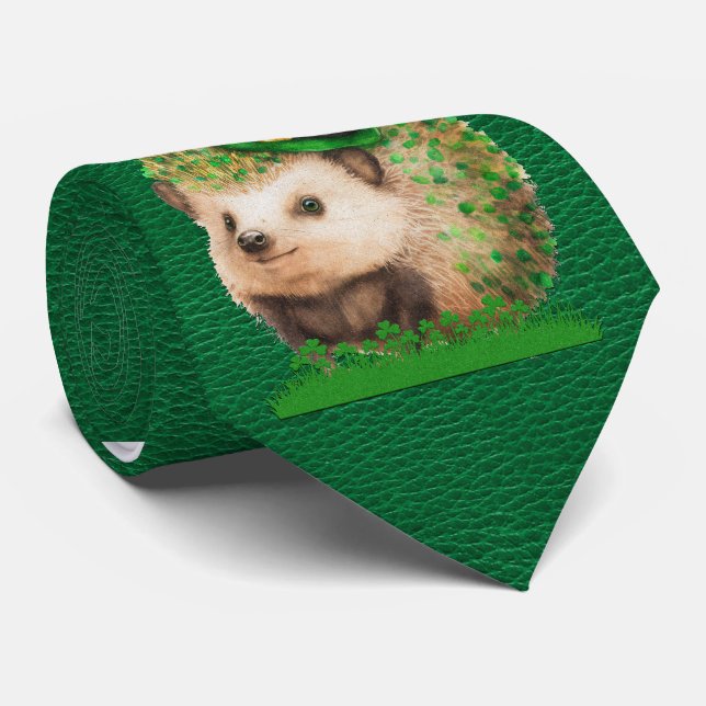 Milo Dale St Patrick's Hedgehog Grönt Manar Tie Slips (Rullad)
