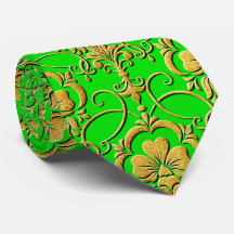 Milo Dale St Patrick's Shamrock Grönt Manar Tie