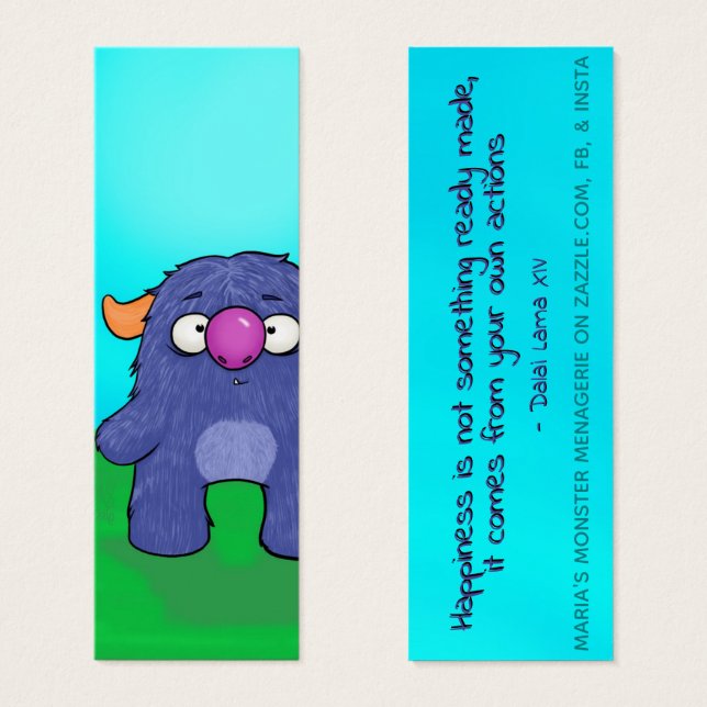 Milo, med citat, lyckokort litet visitkort (Framsida & baksida)