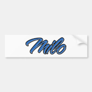 Milo Namn blue Aufkleber Sticker Autoaufkleber Bildekal