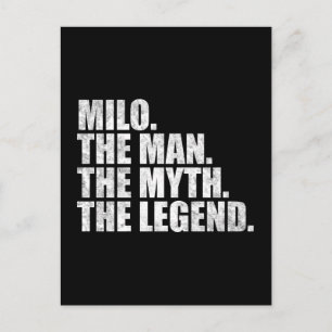 Milo namn, Milo Mannen Myten Legenden Vykort