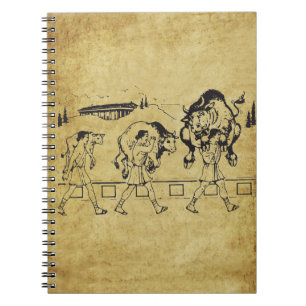 Milo of Croton and the Bull - Gym Motivational Anteckningsbok