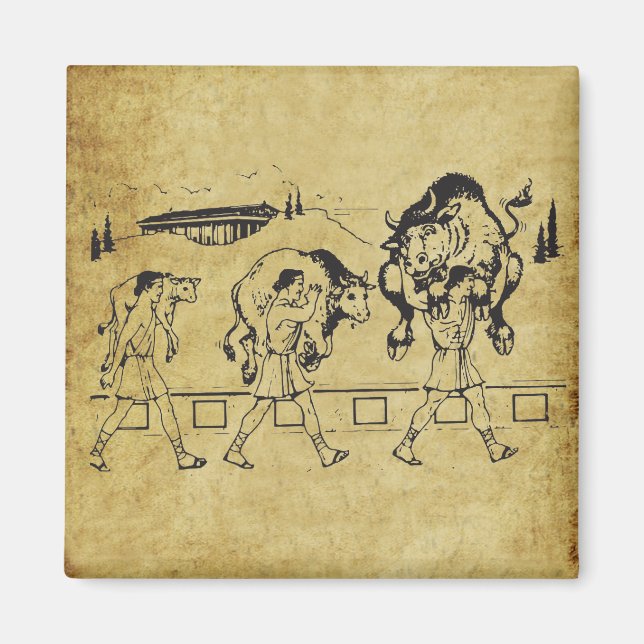 Milo of Croton and the Bull - Gym Motivational Magnet (Framsidan)