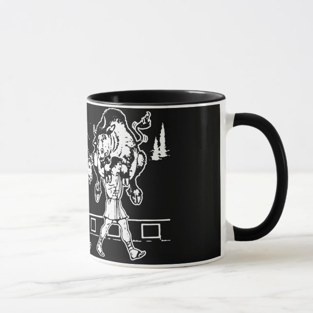 Milo of Croton and the Bull - Gym Motivational Mugg (Höger)