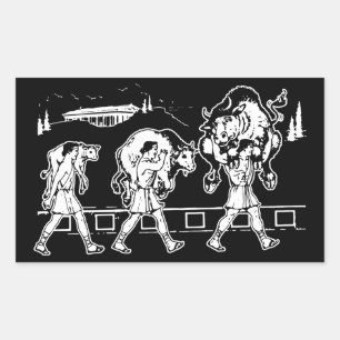 Milo of Croton and the Bull - Gym Motivational Rektangulärt Klistermärke