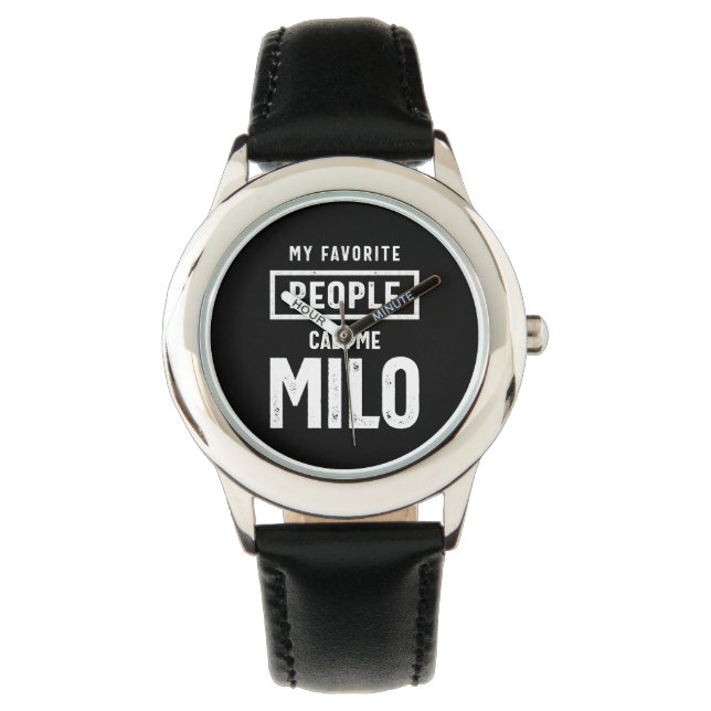 Milo Personlig Namn Birthday Gift Armbandsur (Framsida)