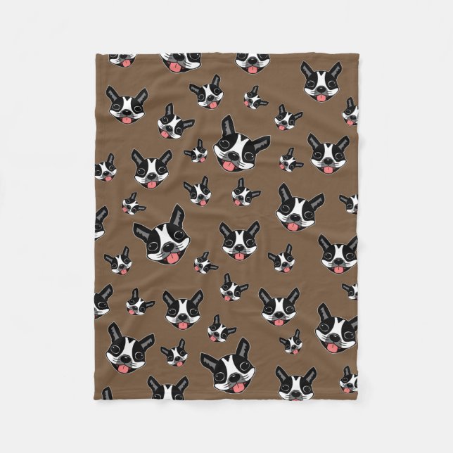 Milo the Boston Terrier Fleecefilt (Framsidan)