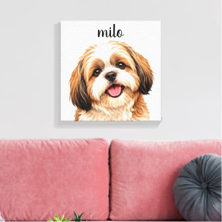 Milo the Shih Tzu – Elegant skräddarsydd husdjursd Canvastryck