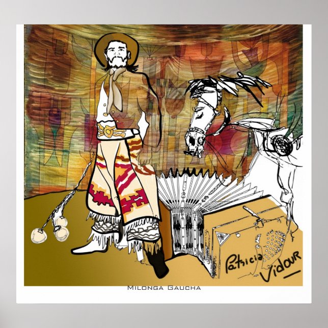 Milonga Gaucha Tango Poster (Framsidan)