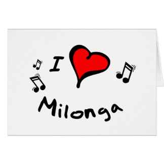 Milonga mig Hjärta-Kärlek gåva Hälsningskort