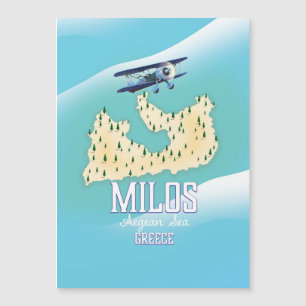 Milos, den grekiska reseaffischen i Karta.