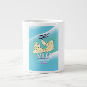 Milos, den grekiska reseaffischen i Karta. Jumbo Mugg