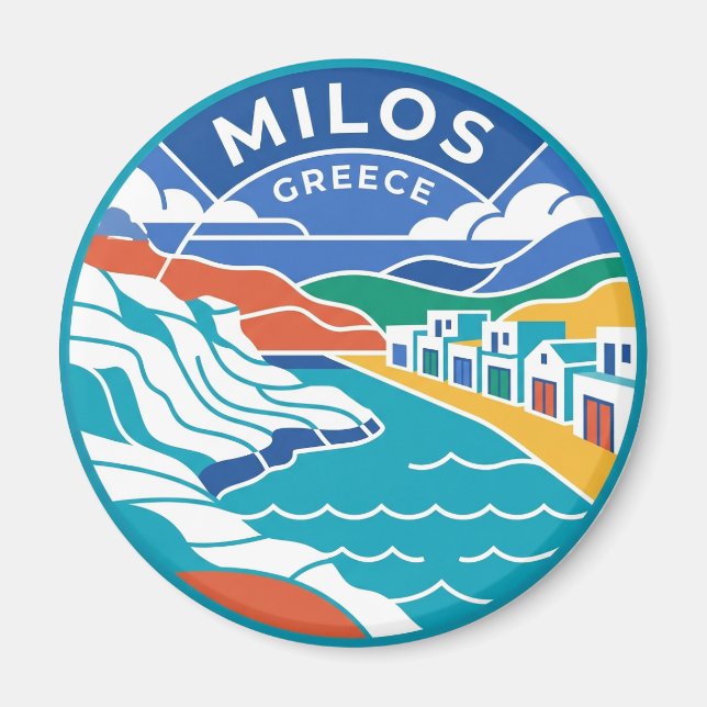 Milos Grekland Magnet (Framsidan)