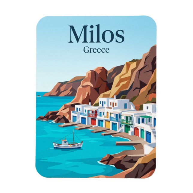Milos Grekland Magnet (Vertikal)