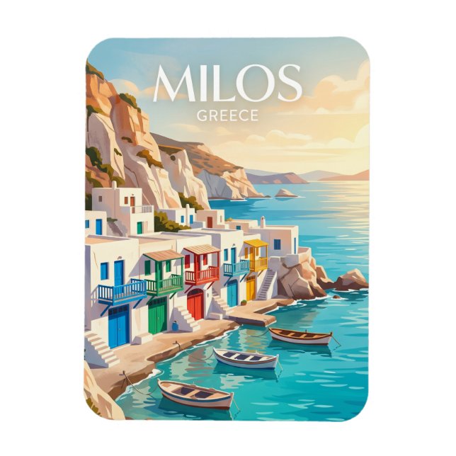 Milos Grekland Magnet (Vertikal)