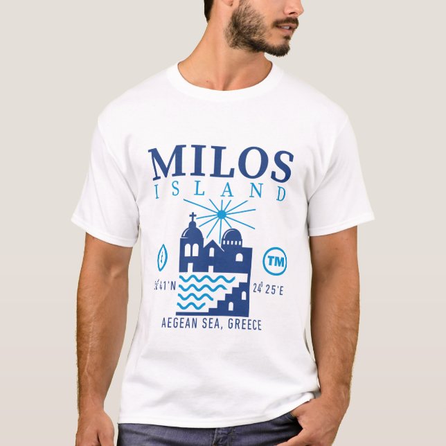 Milos Grekland T Shirt (Framsida)