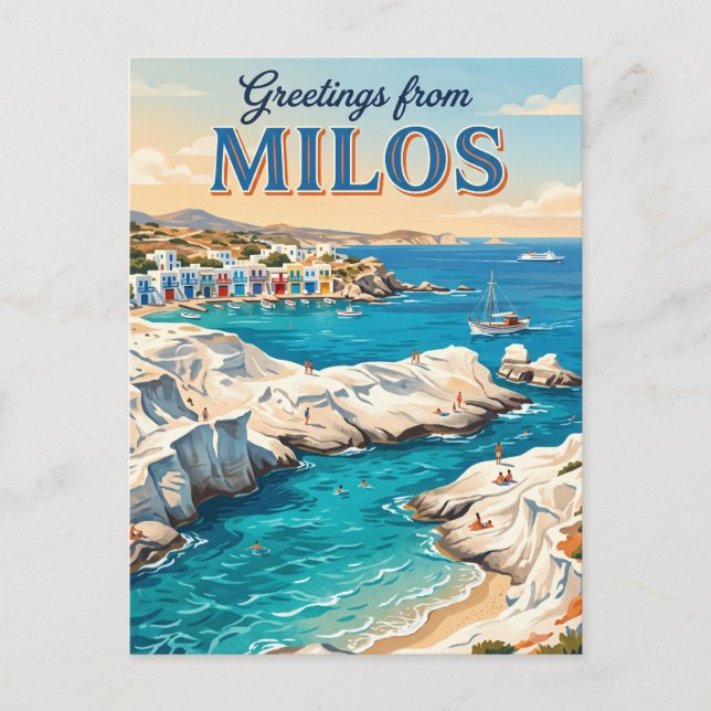 Milos Grekland Vykort (Framsida)