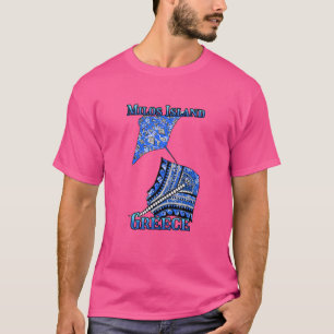 Milos Island Greece Vacation Tribal Stingray T Shirt