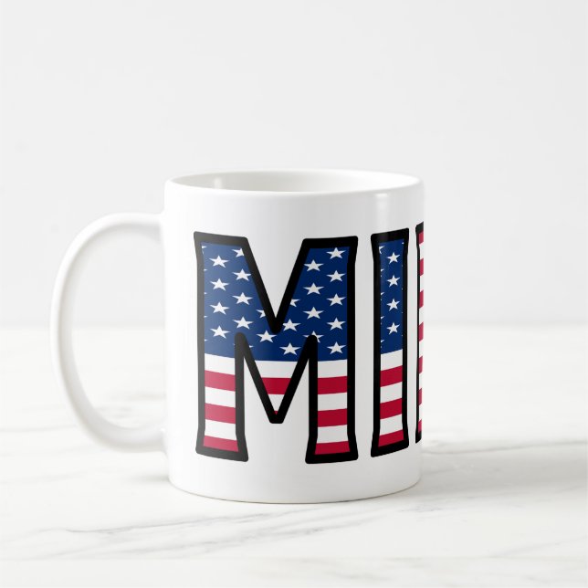 Milos Name Vorname USA styled Tasse Kaffeetasse Kaffemugg (Vänster)