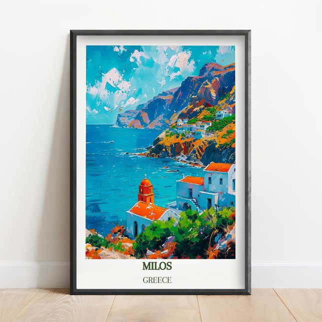 Milos Reseskryck, Resa Poster av Milos, Grekland (Skapare uppladdad)