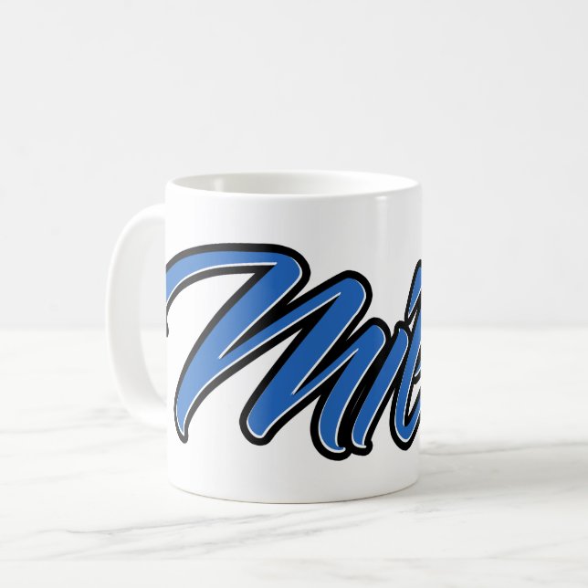Milos Vorname Name blue Tasse Kaffeetasse Kaffemugg (Framsida vänster)