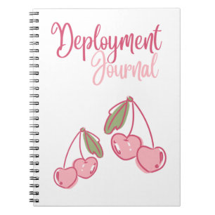 MilPeus-utplacering Journal med Rosa Cherries Anteckningsbok