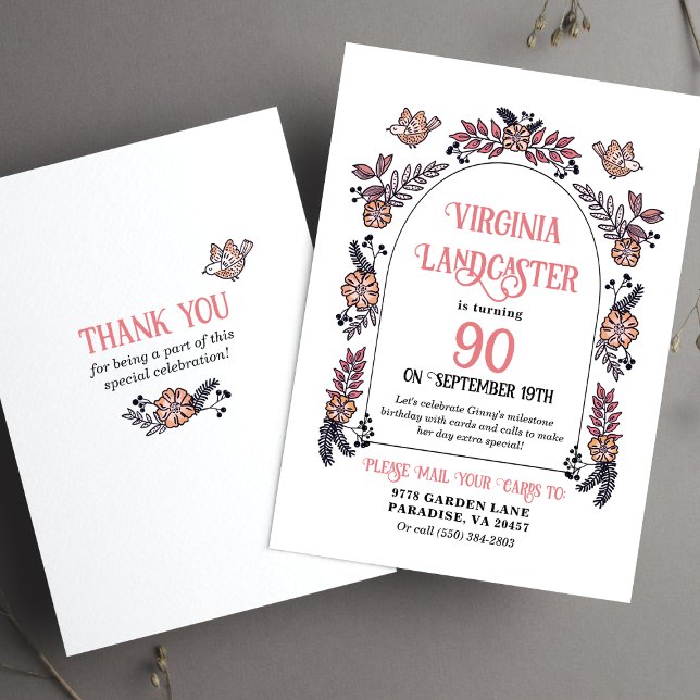 Milstolpe-dusch efter e-postfödelsedag inbjudningar (Card Shower Birthday Invitation)