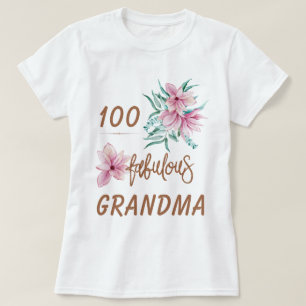 Milstolpe födelsedag 100 år fantastisk mormor t shirt