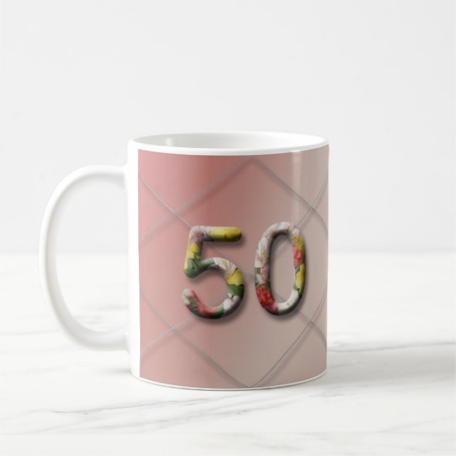 Milstolpe födelsedag Mugg_50 Kaffemugg (Vänster)