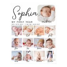 milstolpe-födelsedagstecken, utskrivbar baby först