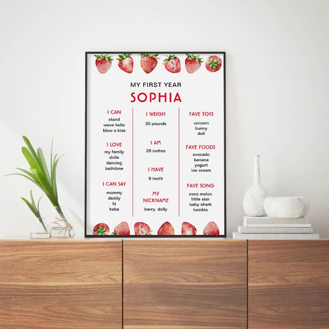 Milstolpe för jordgubbsbefruktning poster (Skapare uppladdad)