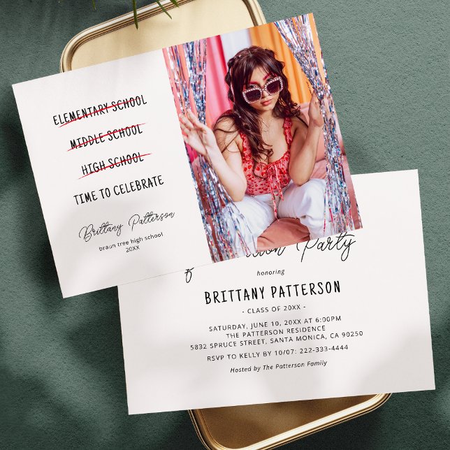 Milstolpe Ögonblick Foto Examen Inbjudan (Skapare uppladdad)