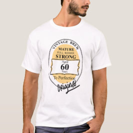 Milstolpefödelsedag roliga BeerLabel för novelty Tröja