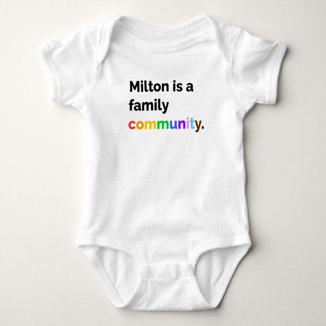Milton är ett PRIDE i familjen LGBTQ+-kroppsdräkt T Shirt (Framsida)