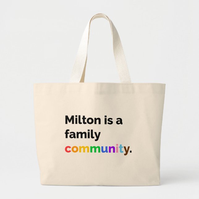 Milton är ett PRIDE i familjen LGBTQ+ Tote Bag Jumbo Tygkasse (Framsidan)