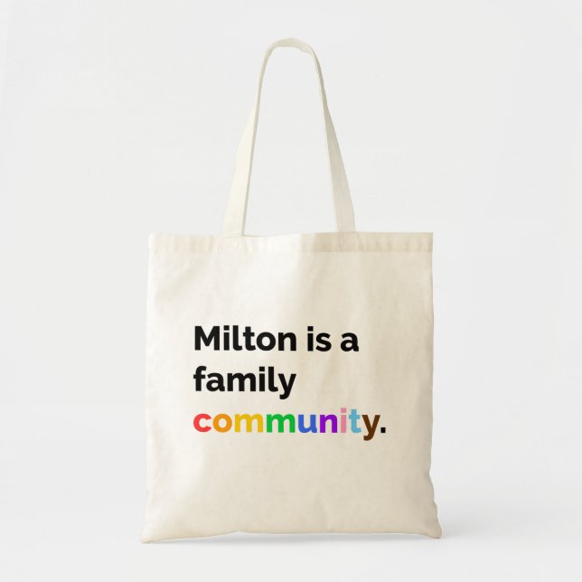 Milton är ett PRIDE i familjen LGBTQ+ Tote Bag Tygkasse (Framsidan)