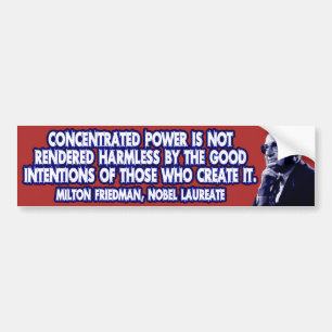 Milton Friedman citationstecken: Koncentrerat Bildekal