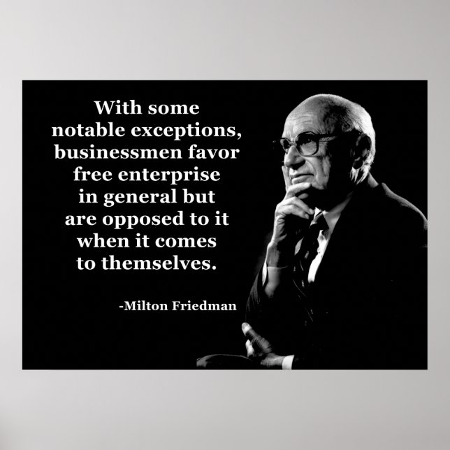 Milton Friedman Crony Capitalism Poster (Framsidan)