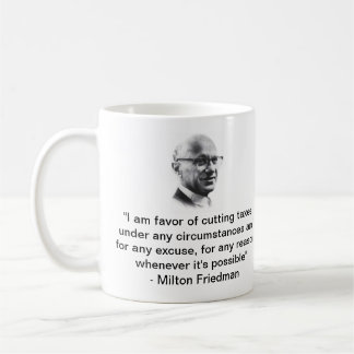 Milton Friedman klipper skattekaffe Mugg