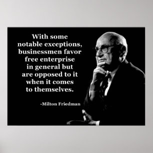 Milton Friedman kumpankapitalism Poster