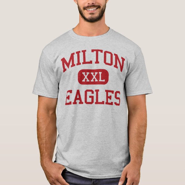Milton - örnar - högstadium - Alpharetta Georgia Tee Shirt (Framsida)